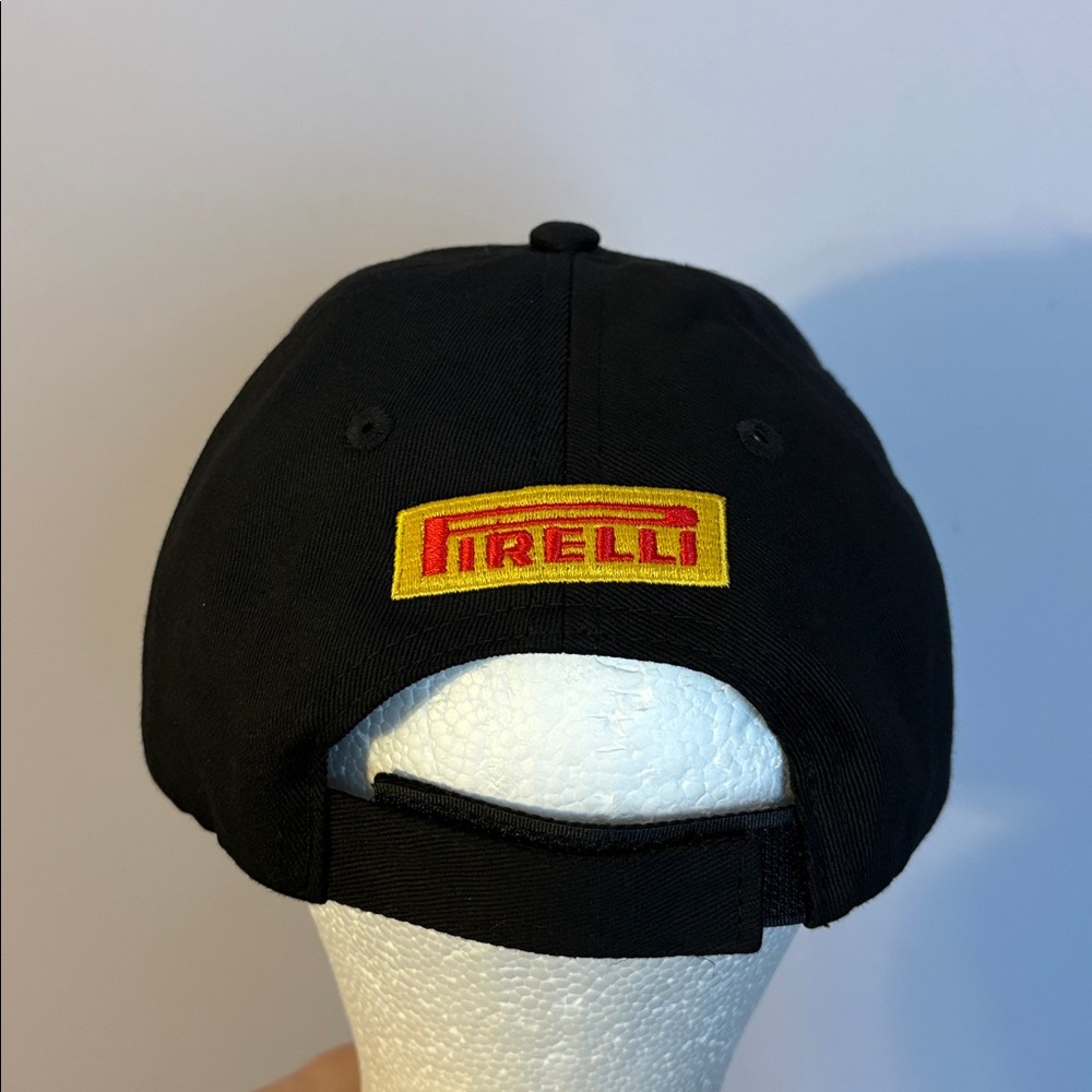 Pirelli Large Patch Logo Black Baseball Hat Cap T… - image 3